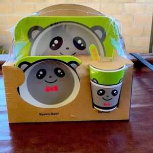 BambooWare Kids Set - Panda Dinner Set